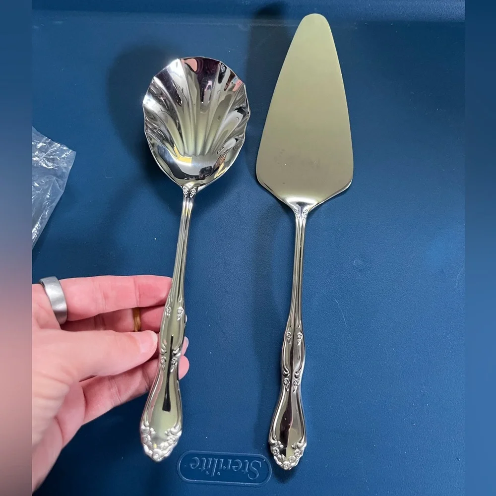 Silverplate Serving Utensil Set - pair